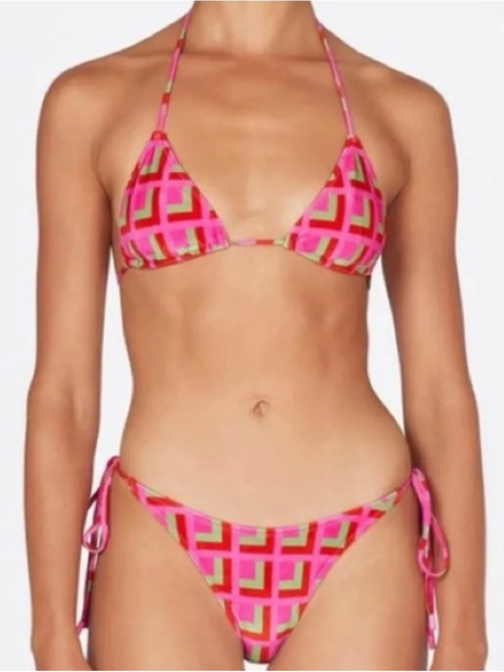 Triangl Swimwear Lou Tutti Bikini Set Top Small + and Bottom Large